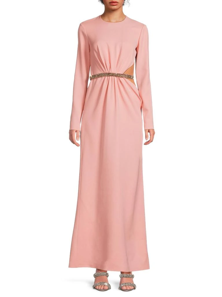 knee length dresses for ladies Giambattista Valli Pleated Maxi Dress