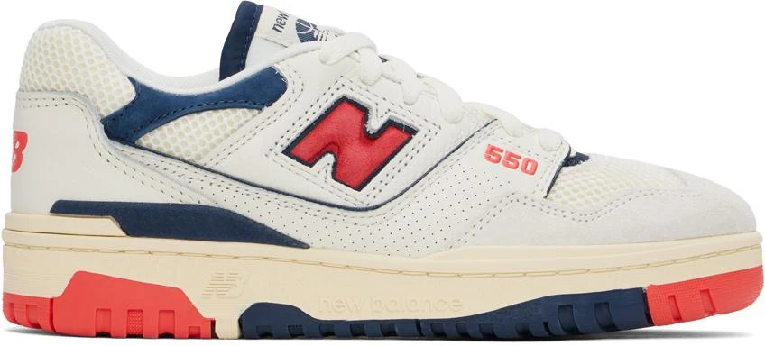 New Balance Off-White & Red 550 Sneakers 1