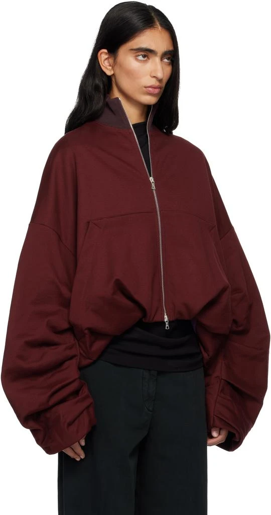 Dries Van Noten Red Draped Jersey Track Jacket 2