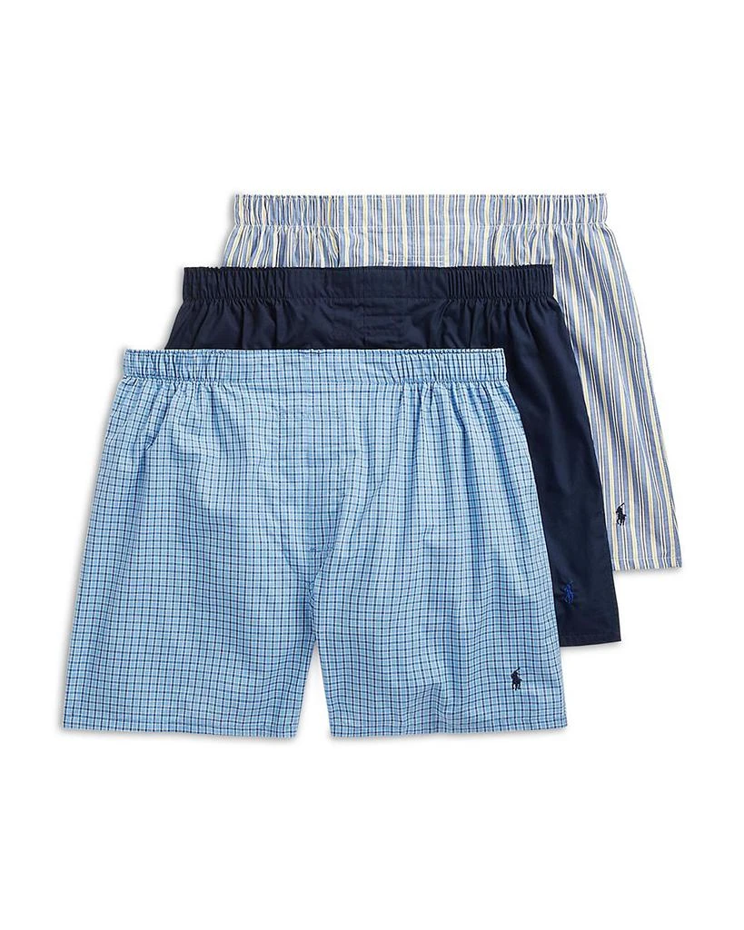 Ralph Lauren Classic Fit Woven Boxers, Pack of 3 7