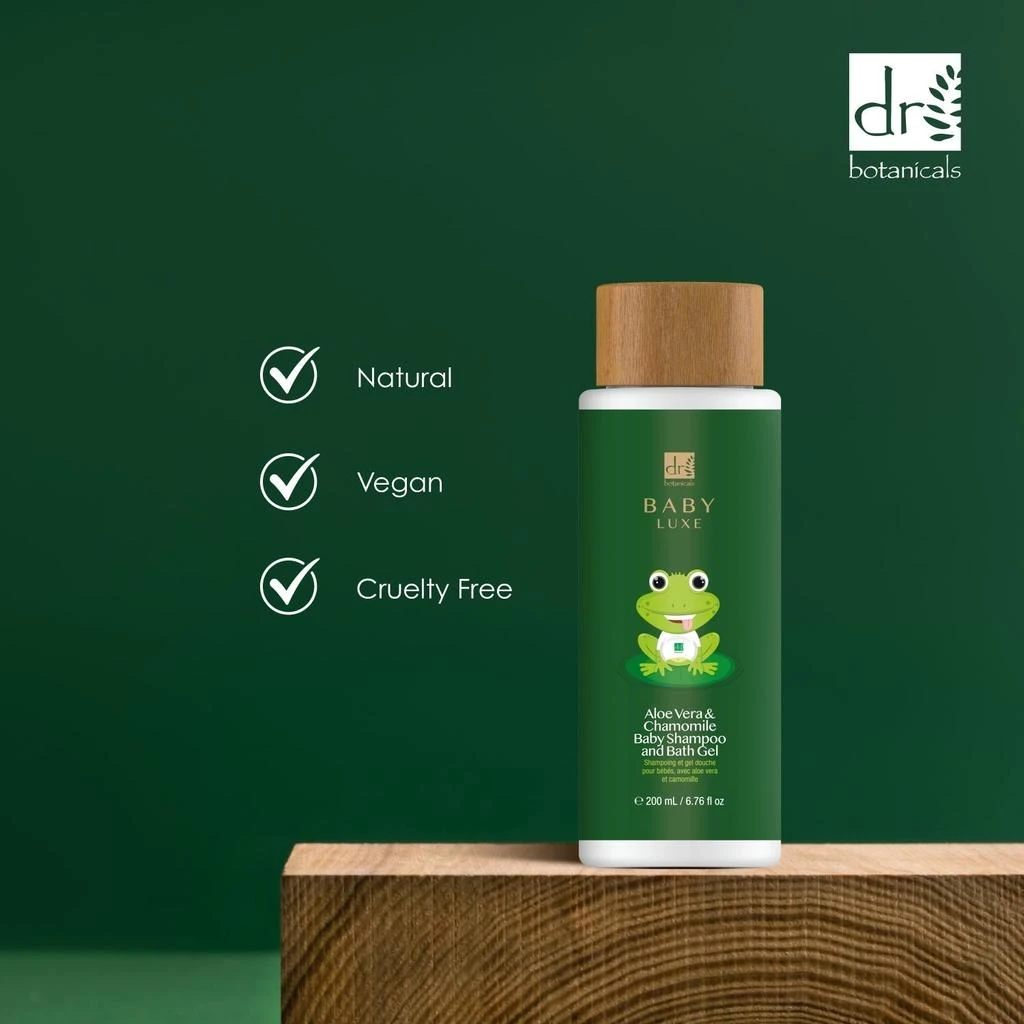Dr. Botanicals Baby Lux Aloe Vera & Chamomile Baby Shampoo & Bath Gel 200ml Twin Value Savings Pack 5