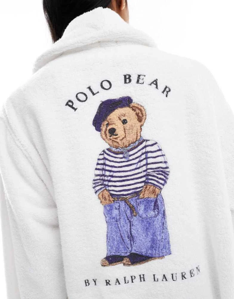 Ralph Lauren Polo Ralph Lauren dressing gown in white with bear print 3