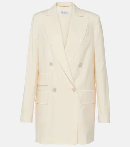 Max Mara Double-breasted virgin wool blazer 1