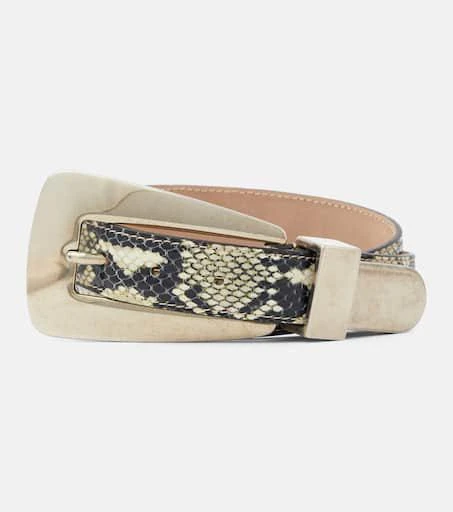 Khaite Lucca snake-effect leather belt from MyTheresa