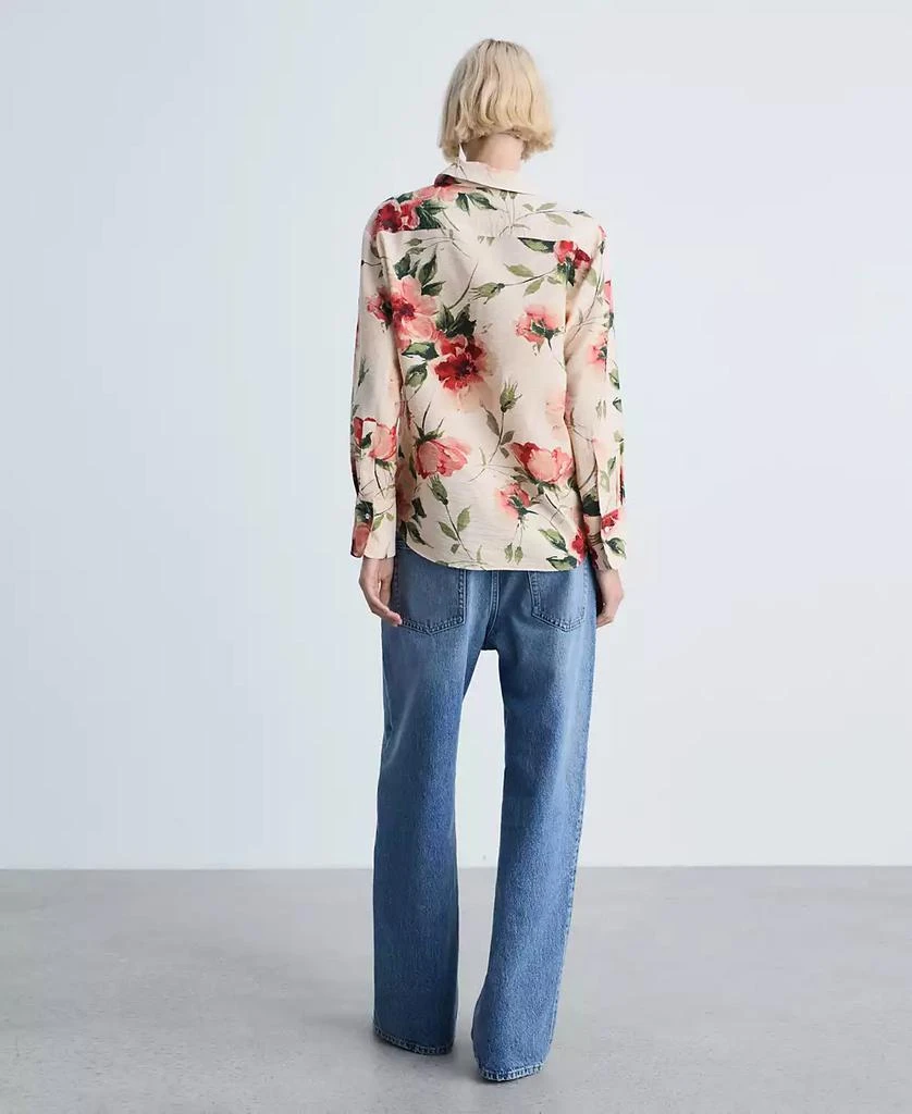 Mango Women's Flowy Floral Print Shirt 3