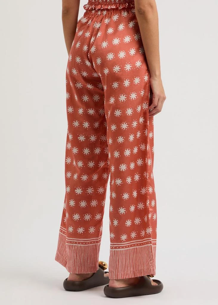 Cloe Cassandro Coco printed satin trousers 3