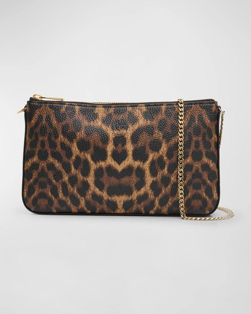Christian Louboutin Loubila Leopard-Print Leather Pouch Bag 1