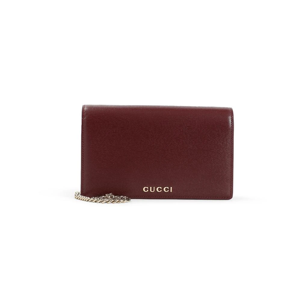 Gucci LEATHER CHAIN WALLET 1