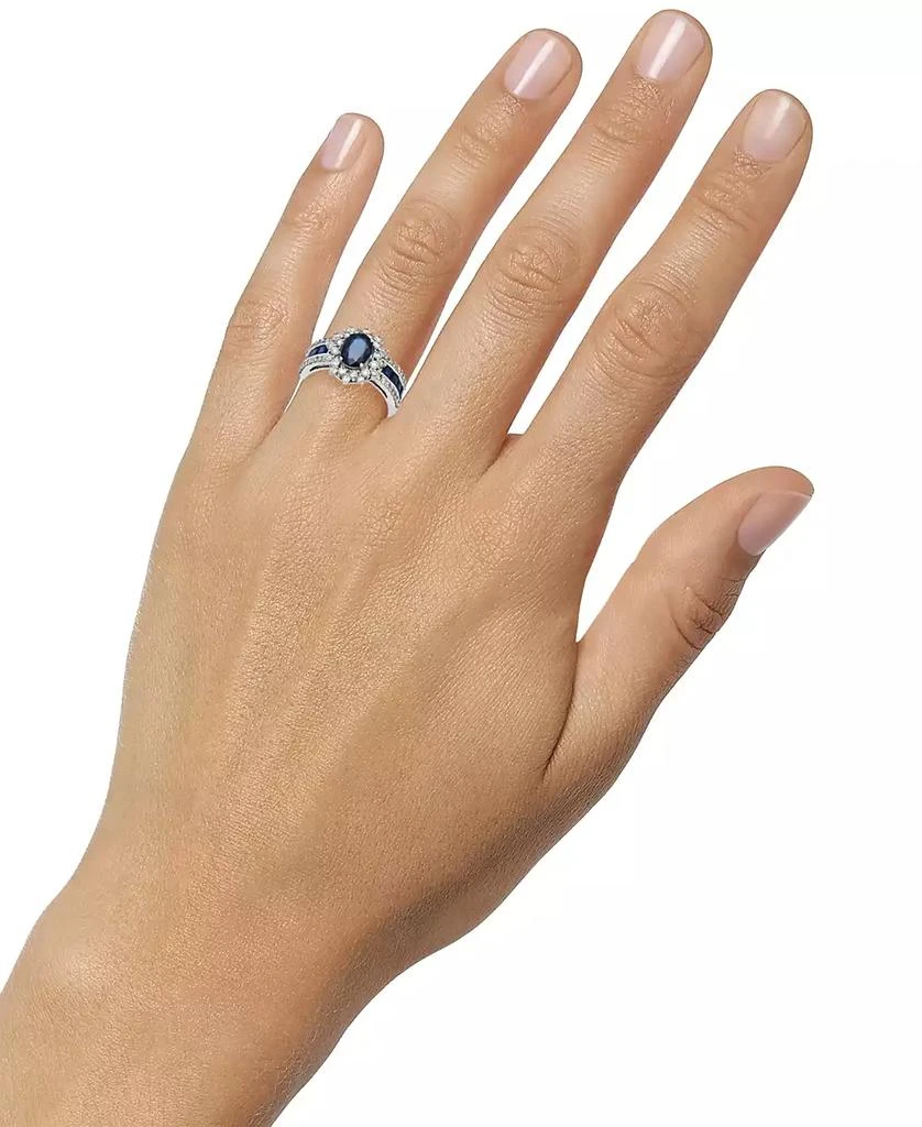 Macy's Sapphire (2-1/3 ct. t.w) and Diamond (3/4 ct. t.w.) Ring in 14k White Gold (Also Available in Ruby and Emerald) 2