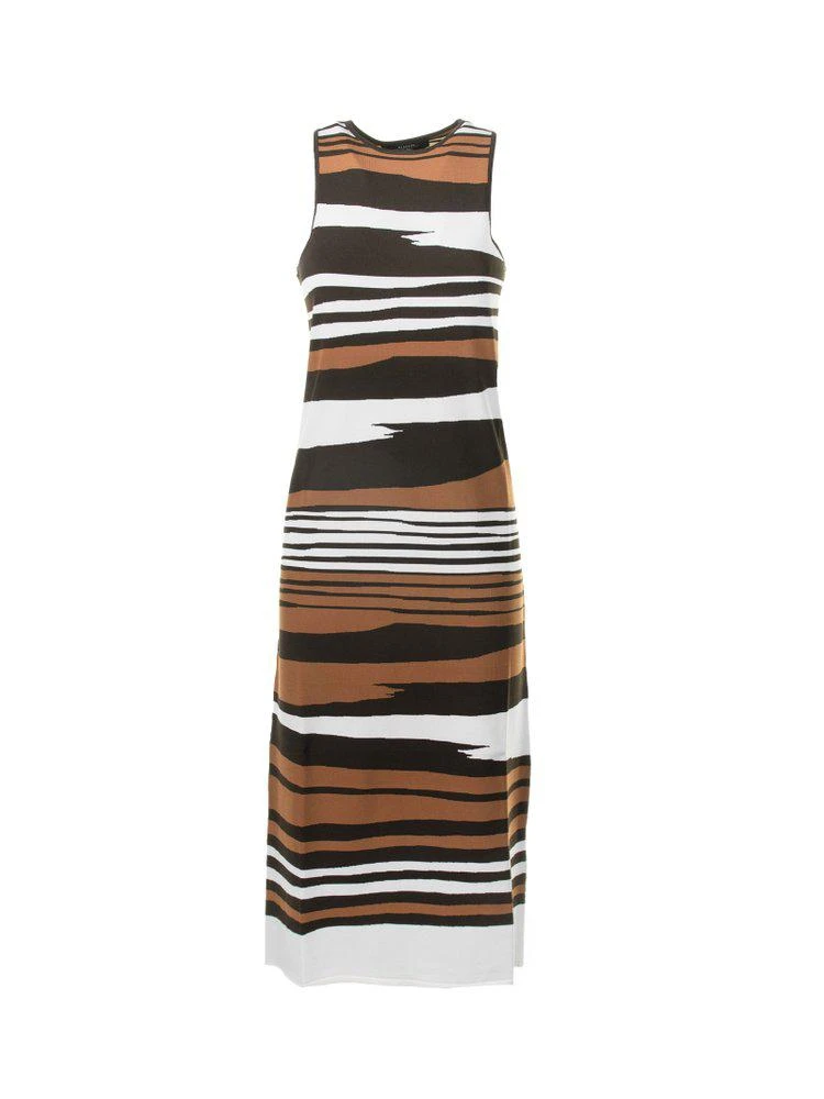 Weekend Max Mara Weekend Max Mara Striped Crewneck Sleeveless Dress 1