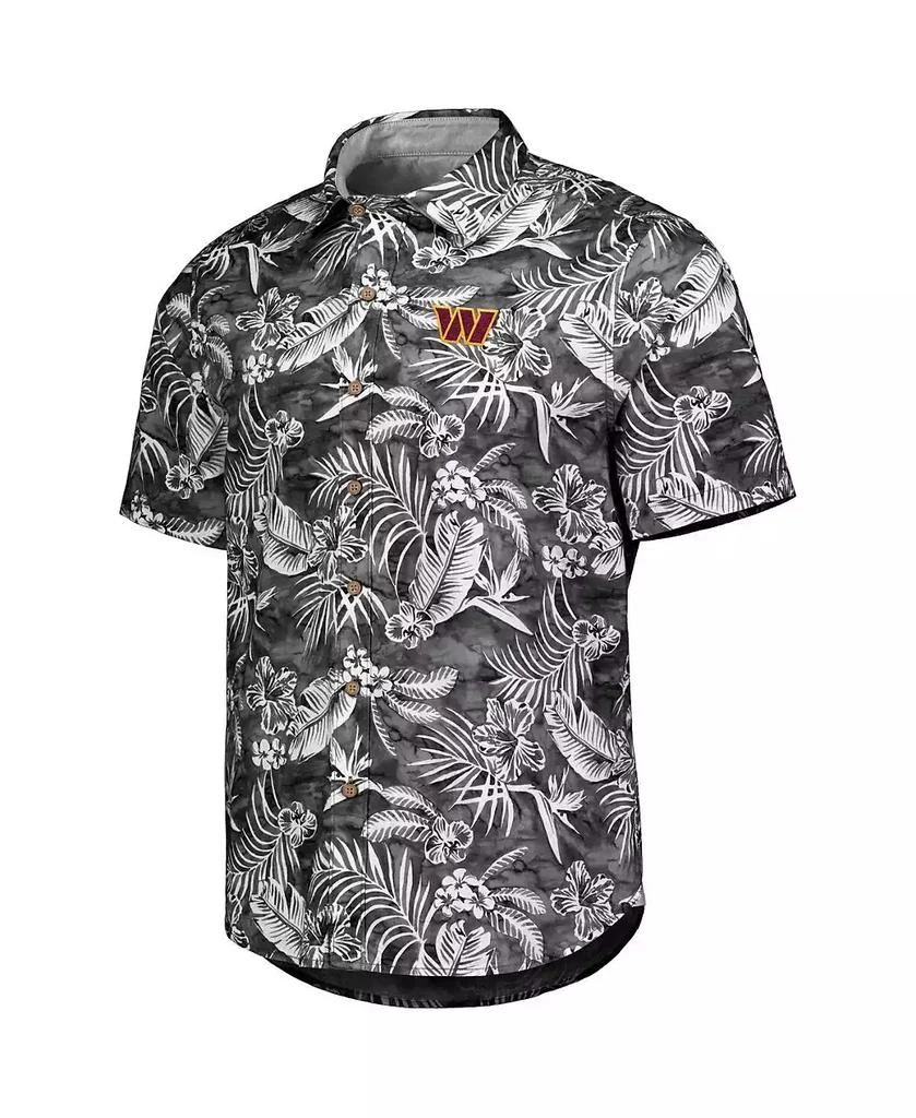 Tommy Bahama Men's Black Washington Commanders Aqua Lush Full-Button Shirt 3