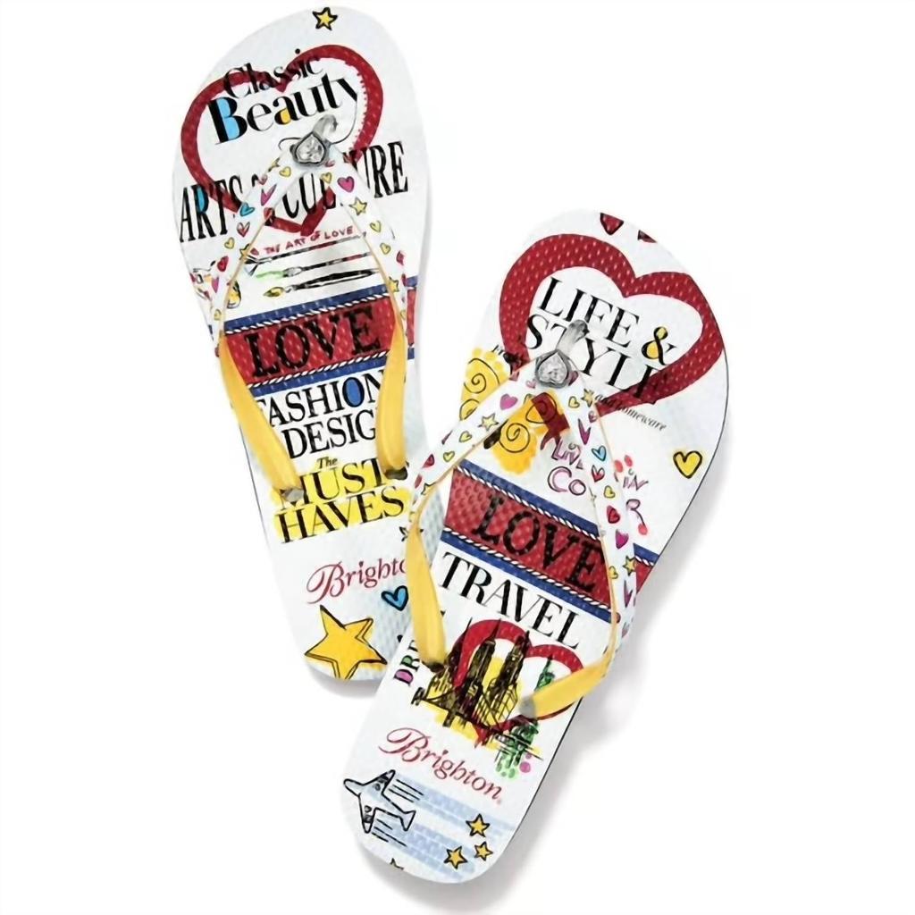 Brighton Insta Flip Flops In Multi