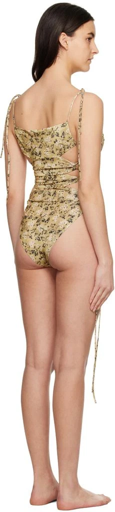 KNWLS SSENSE Exclusive Yellow Ntica One-Piece Swimsuit 3