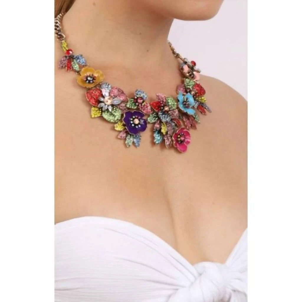 Eye Candy Los Angeles Eye Candy Los Angeles - Women
s Amata Floral Crystal Statement Necklace 2