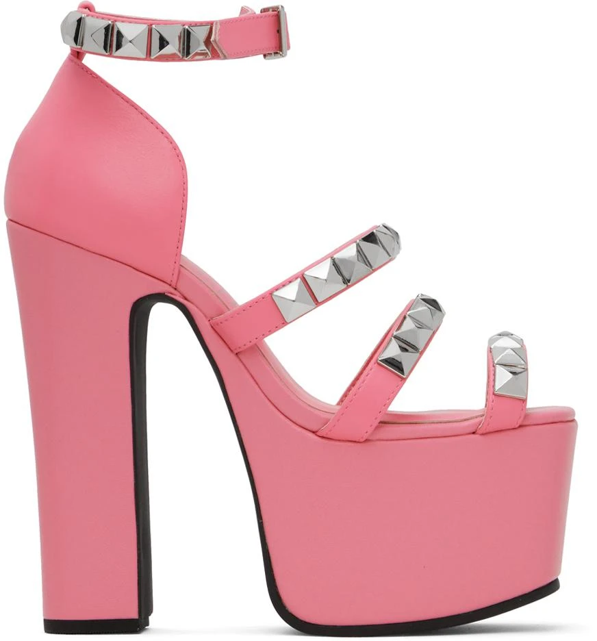 Ashley Williams Pink Studded Iris Heels 1