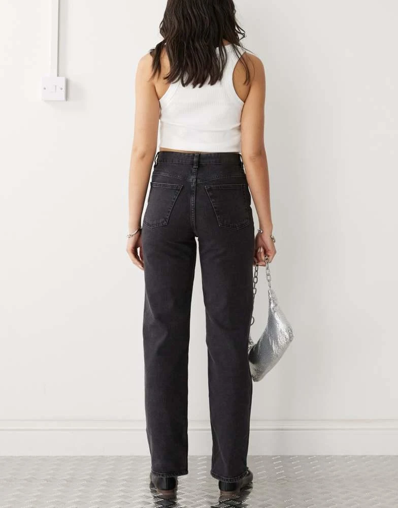 Monki Monki Zami high waist straight leg jeans in black 2