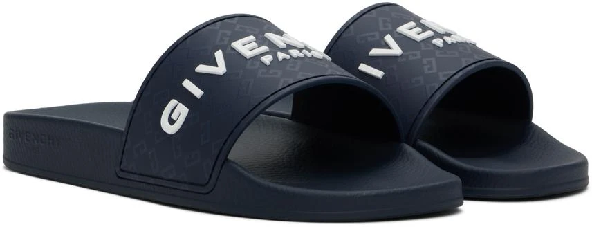 Givenchy Navy Slide Flat Pool Slides 4