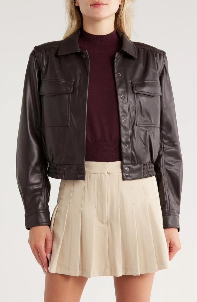 Jason Wu Flap Patch Pocket Faux Leather Jacket