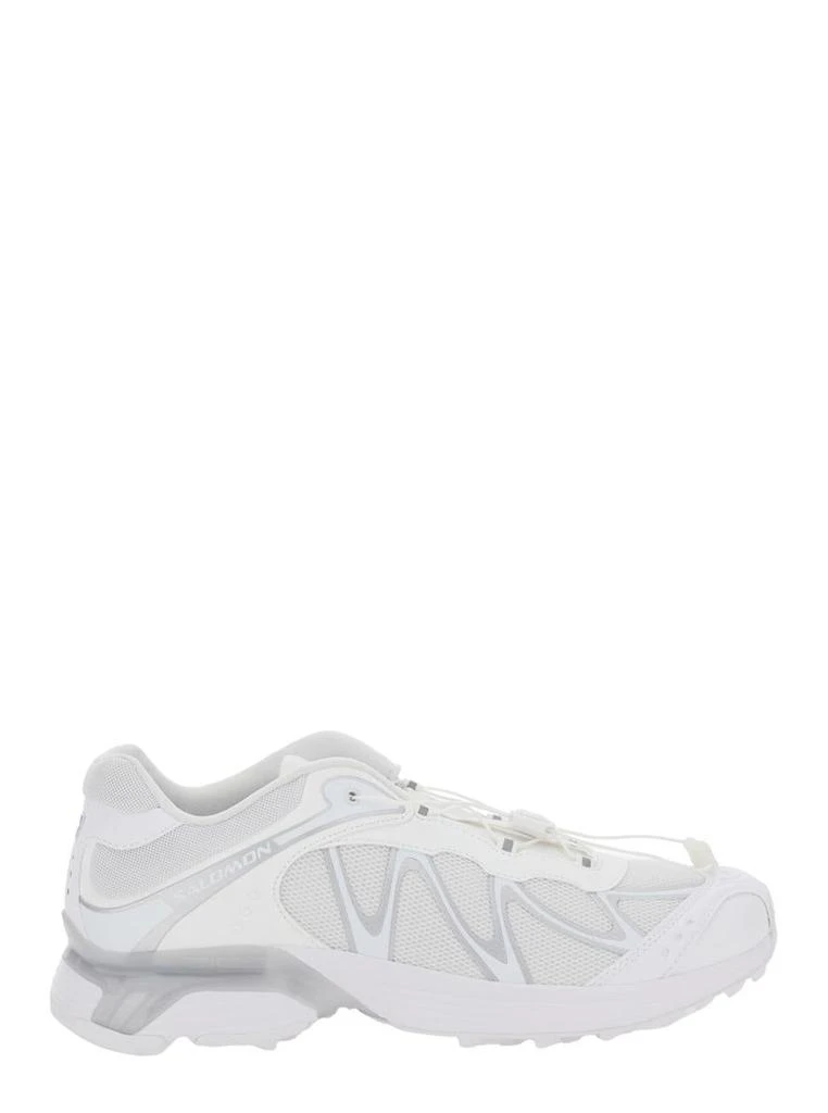Salomon 'Xt-Whisper' White Sneakers With Printed Logo On The Side And Drawstring Closure In Fabric Unisex 1