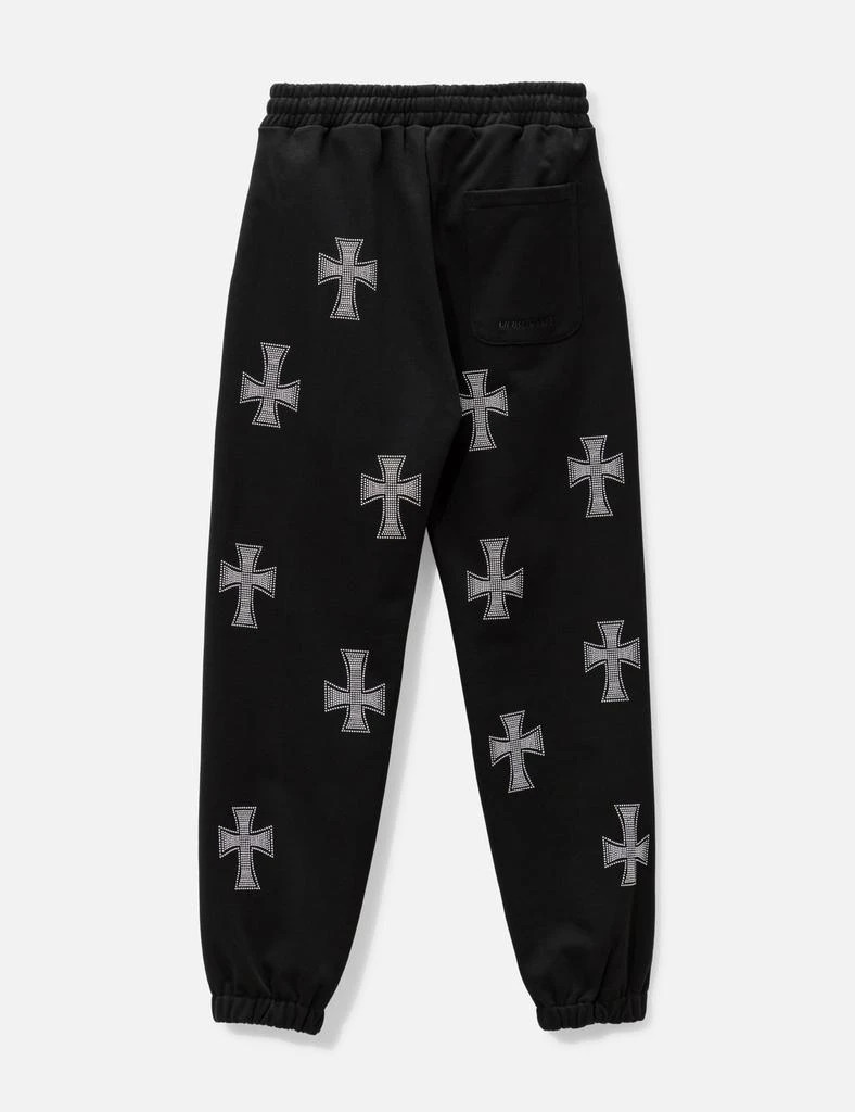 UNKNOWN Black / White Cross Rhinestone Jogger 2