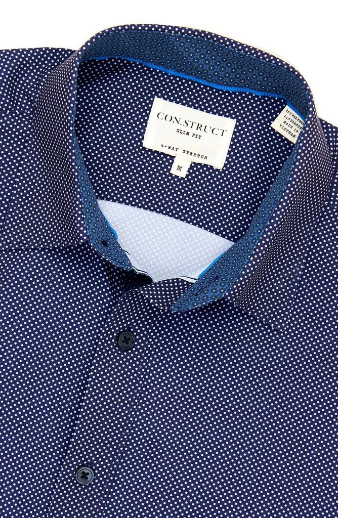 CONSTRUCT Slim Fit Microdot 4-Way Stretch Performance Button-Up Shirt 6