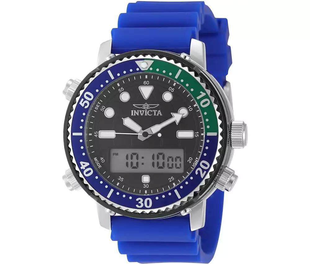 Invicta Men's 49447 Pro Diver Digital, Quartz Electronic, PC21AF Black Dial Watch