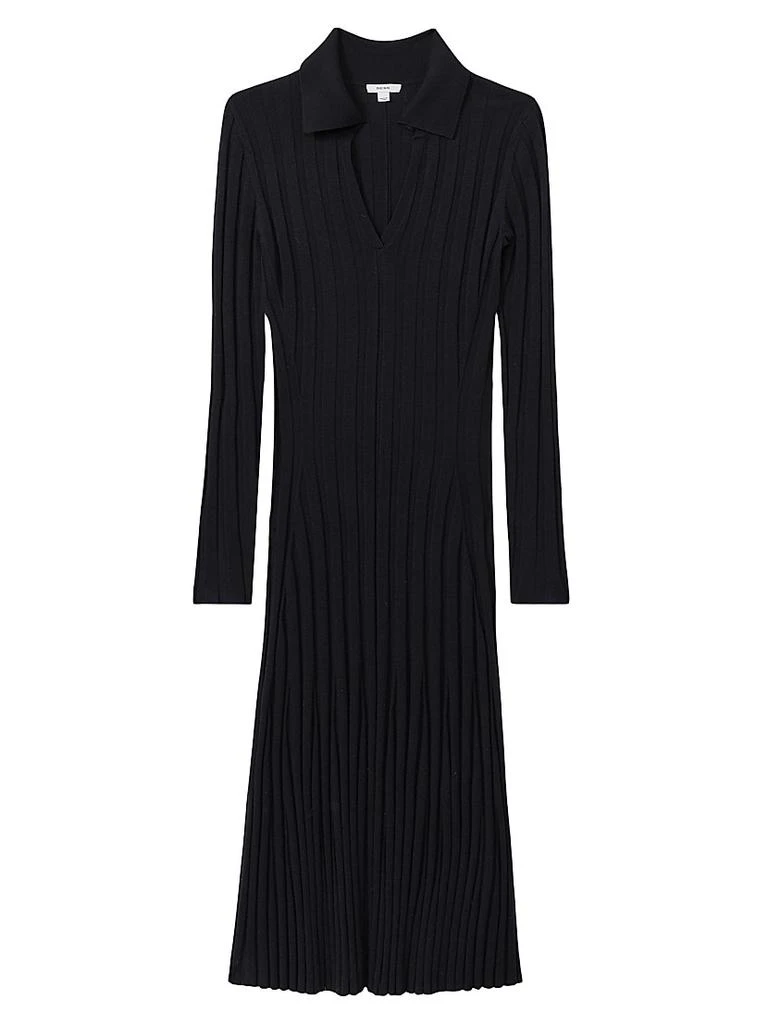 REISS Winnie Rib-Knit Midi-Dress 1