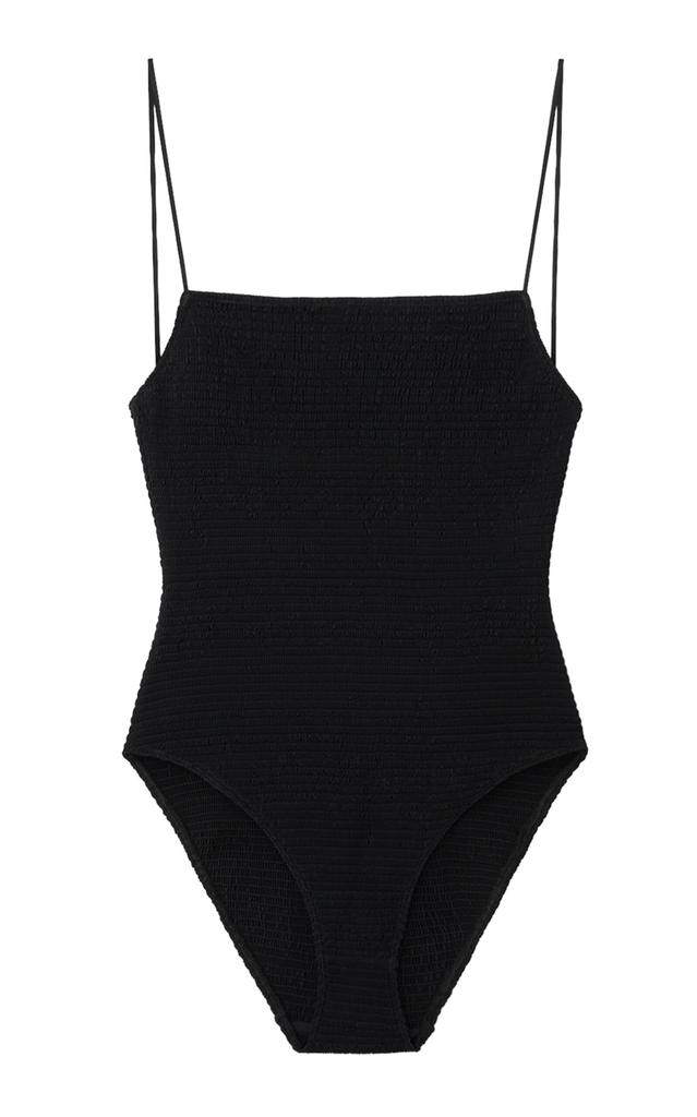 Totême Toteme - Smocked One-Piece Swimsuit - Black - S - Moda Operandi