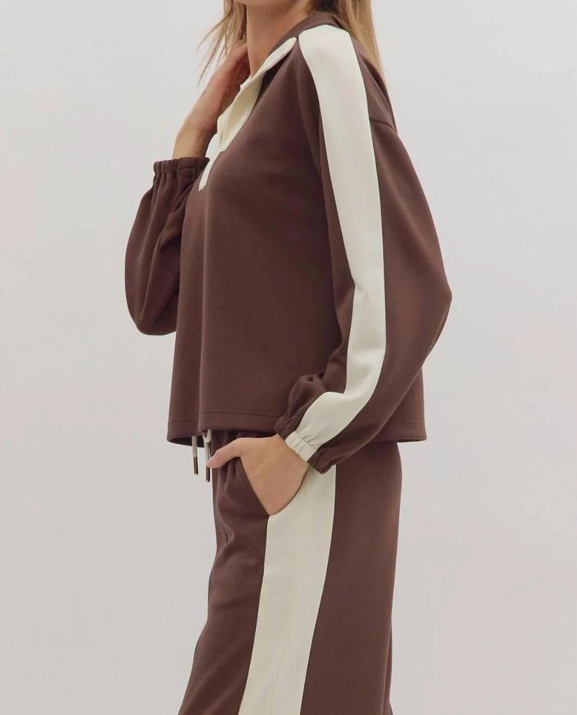 entro Entro - Contrast Collar Pant Set 4