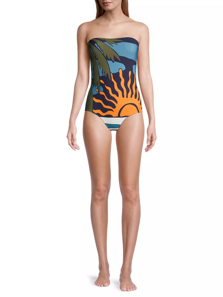 Cala de la Cruz Sonne Alison Strapless One-Piece Swimsuit