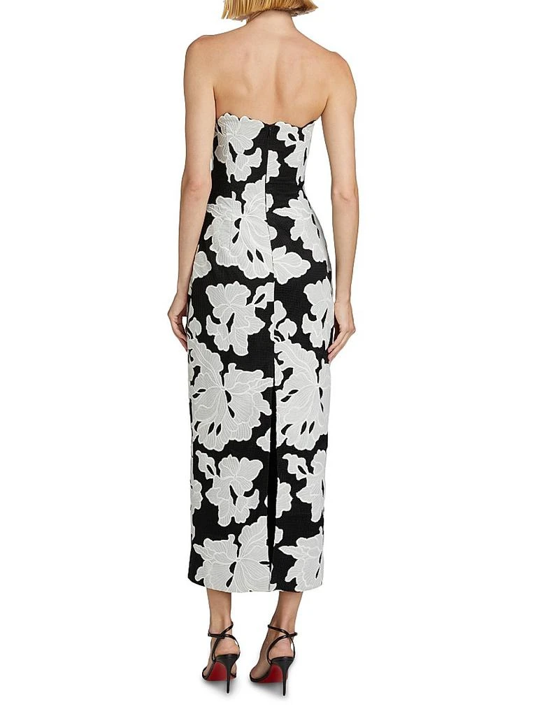 LELA ROSE Natasha Strapless Floral Dress 5