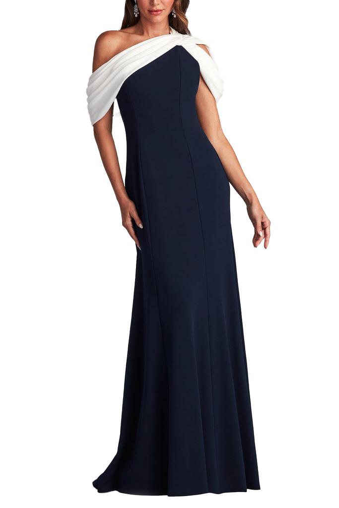 Tadashi Shoji Copley Shoulder Drape Gown
