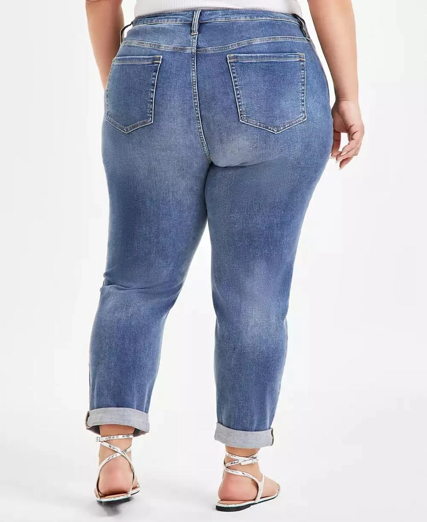 INC International Plus Size Slim Tech Rolled-Cuff Boyfriend Jeans, Created for Macy's 3