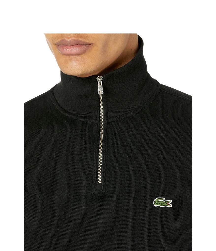 Lacoste Long Sleeve Solid 1/4 Zip Interlock Ribbed Sweatshirt 3