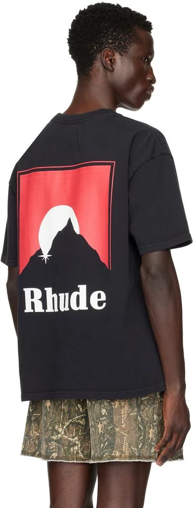 Rhude SSENSE Exclusive Black Moonlight T-Shirt 3