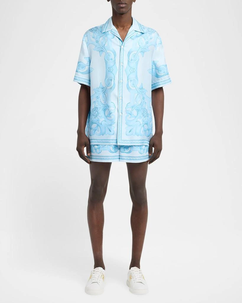Versace Men's Silk Barocco Short-Sleeve Shirt 2