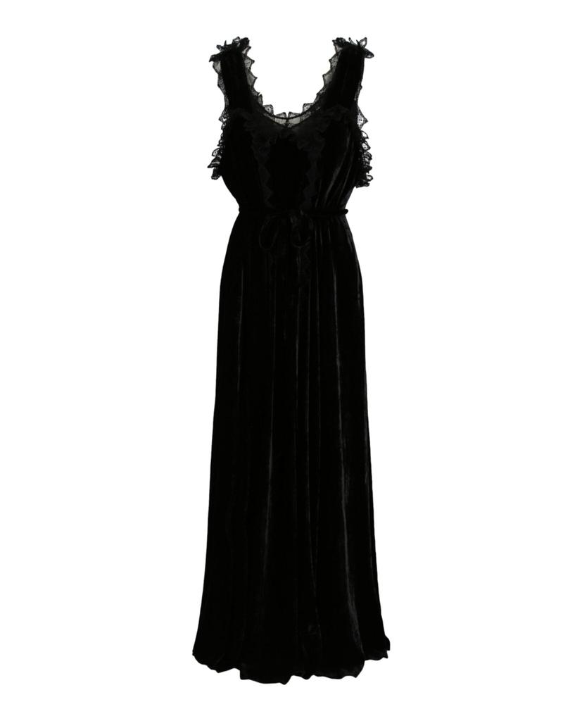 Bottega Veneta Velvet and Lace Maxi Dress