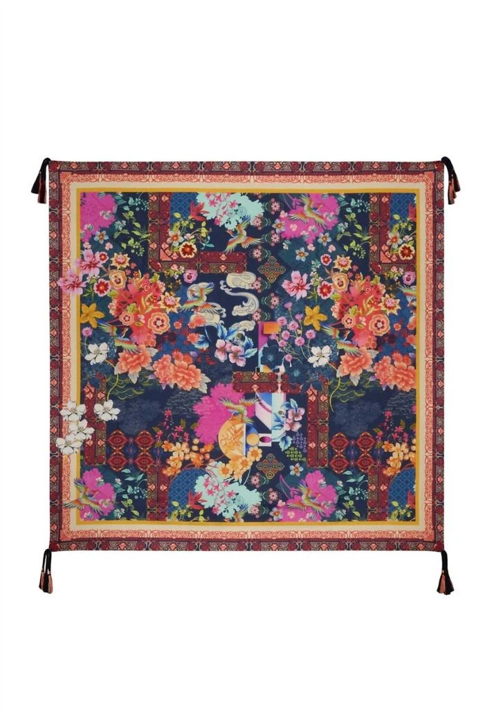 Johnny Was Women's Silk Scarf In Dreamer Blu 1