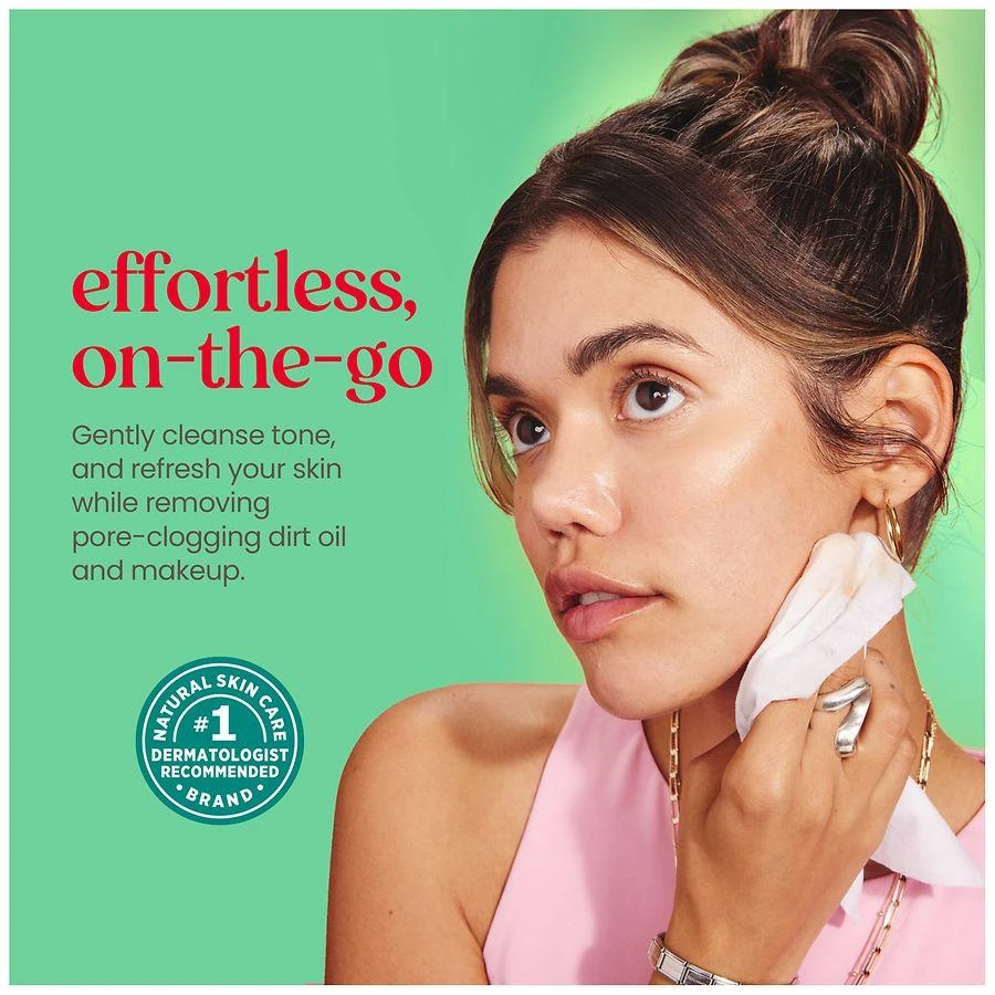 Burt's Bees Refreshing Cucumber + Mint, 2-in-1 Pre-Moistened Towelettes Cucumber and Mint 2