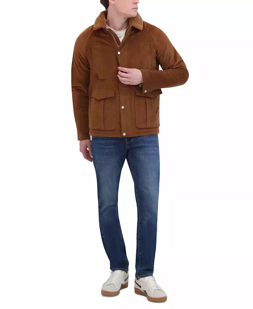 Robert Graham Men's Corduroy Chore Jacket with Sherpa Collar 4
