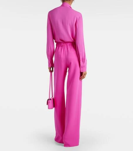 Valentino High-rise silk palazzo pants 3
