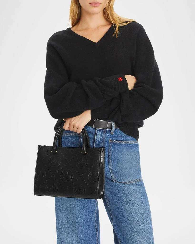 Tory Burch T Monogram Embossed Square Tote Bag 2