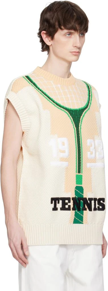 Lacoste Beige Runway Graphic Sweater Vest 2