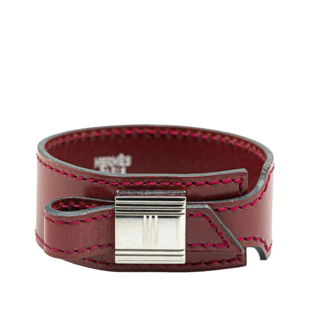 Hermes Color Wine Box Calf Leather Bangle (Pre-Owned)