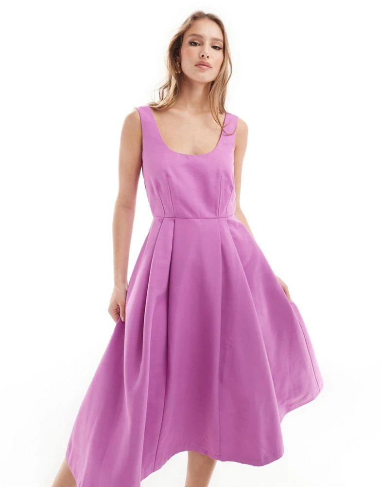 open lace back dress Closet London Midi Dress