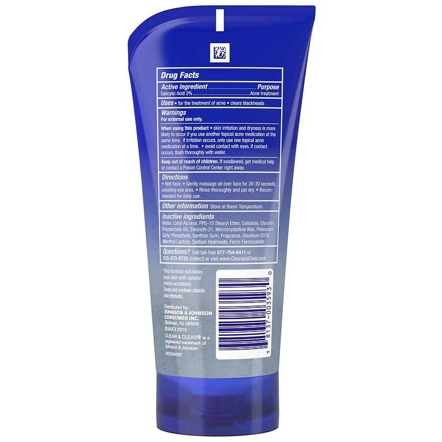 Clean & Clear Blackhead Eraser Facial Scrub, 2% Salicylic Acid 3