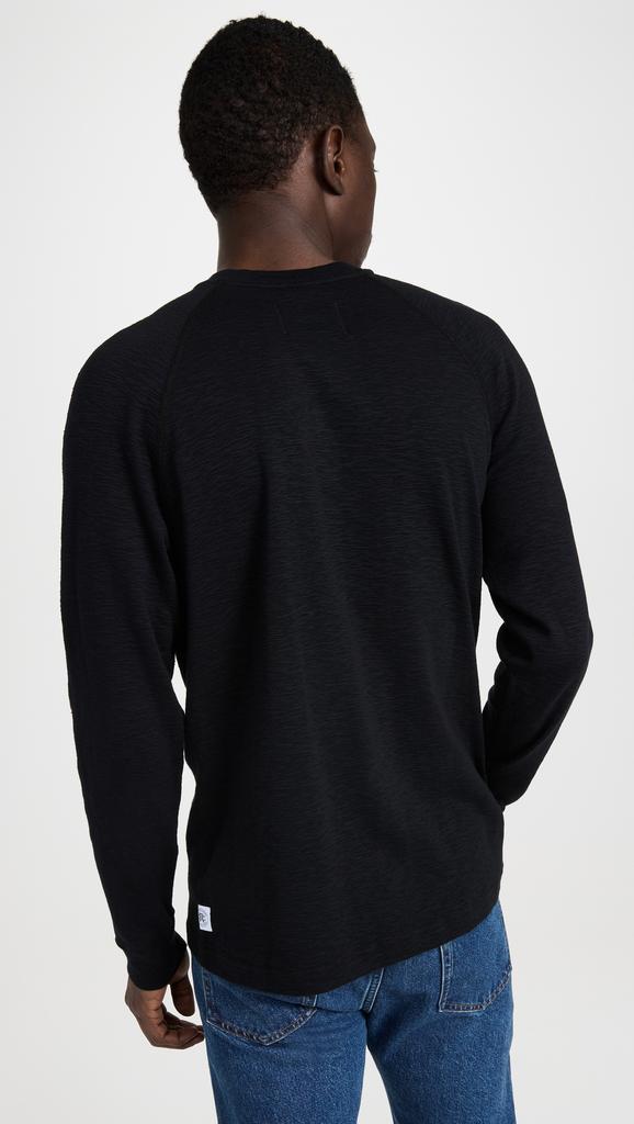 REIGNING CHAMP Slub Long Sleeve Henley Tee