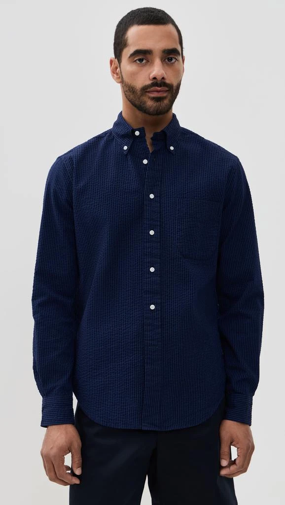 Gitman Vintage Indigo Seersucker Shirt 1