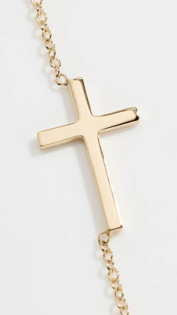 Zoe Chicco 14k Gold Small Horizontal Cross Necklace 4