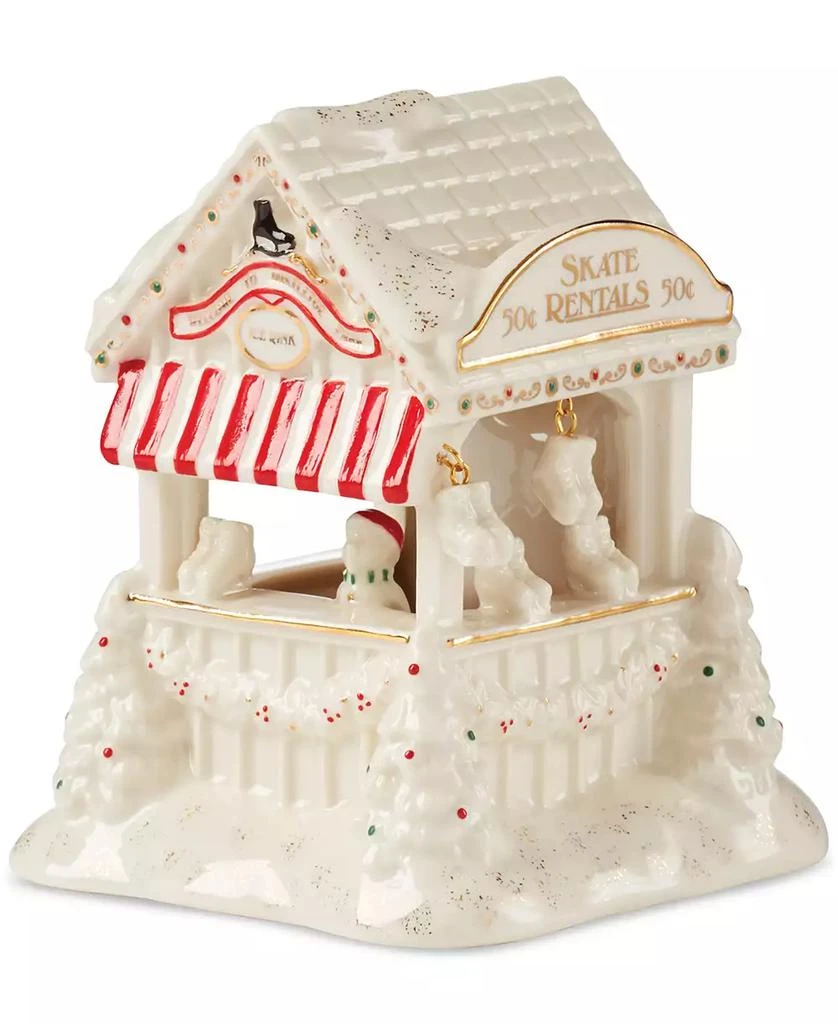 Lenox NEW FOR 2024! Mistletoe Village Skate Rink Lit Figurine, Exclusively at Macy’s 1